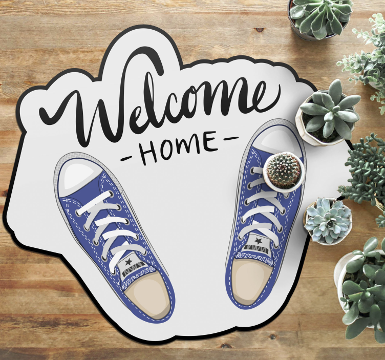 Welcome Footwear custom vinyl carpet - TenStickers