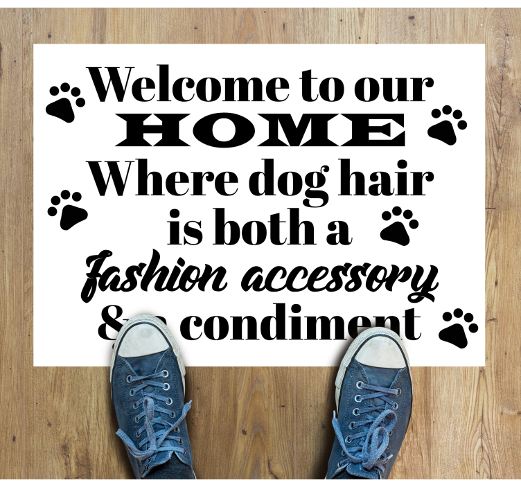 Dog hair is accessory entrance hall vinyl carpet - TenStickers