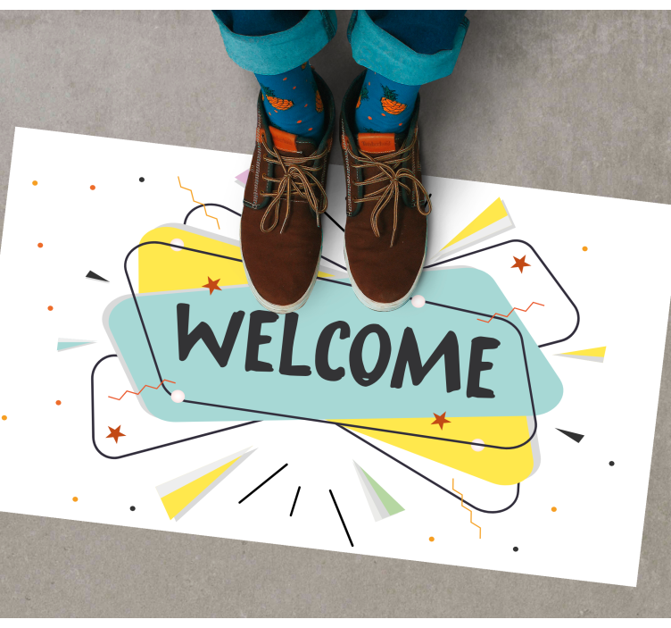 Abstract welcome entrance hall vinyl carpet - TenStickers