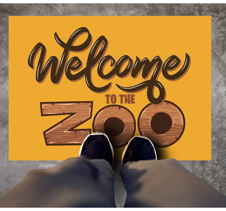 Welcome To Zoo custom vinyl carpet - TenStickers