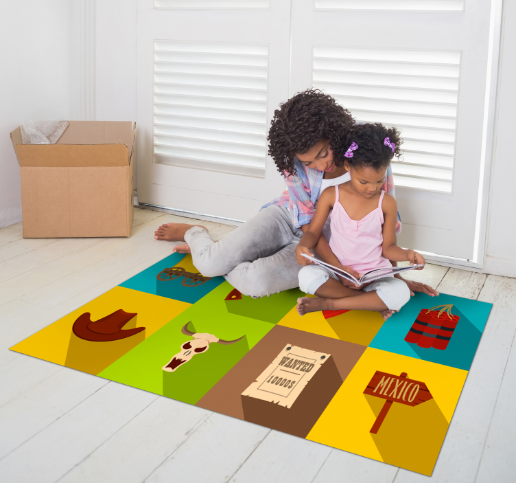 Western Adventure game vinyl carpet - TenStickers