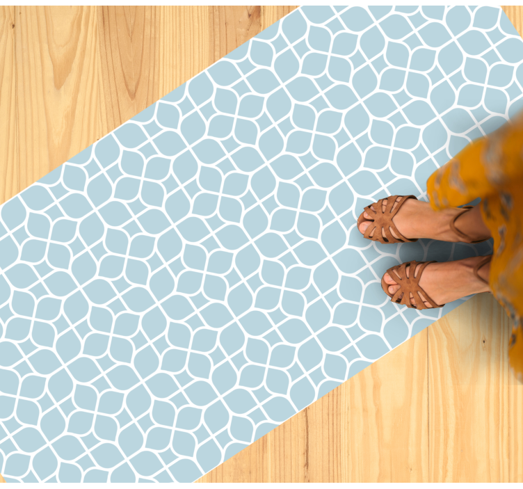 White and grey elements geometric vinyl carpet - TenStickers