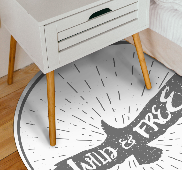 Wild&Free Circle custom vinyl carpet - TenStickers