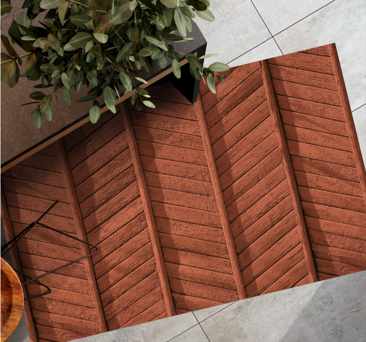 Wooden Planks Detail wood effect vinyl carpet - TenStickers