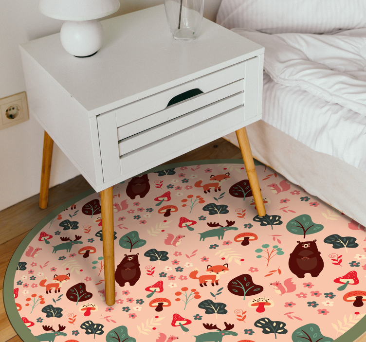 Woodland Creatures kids vinyl carpet - TenStickers