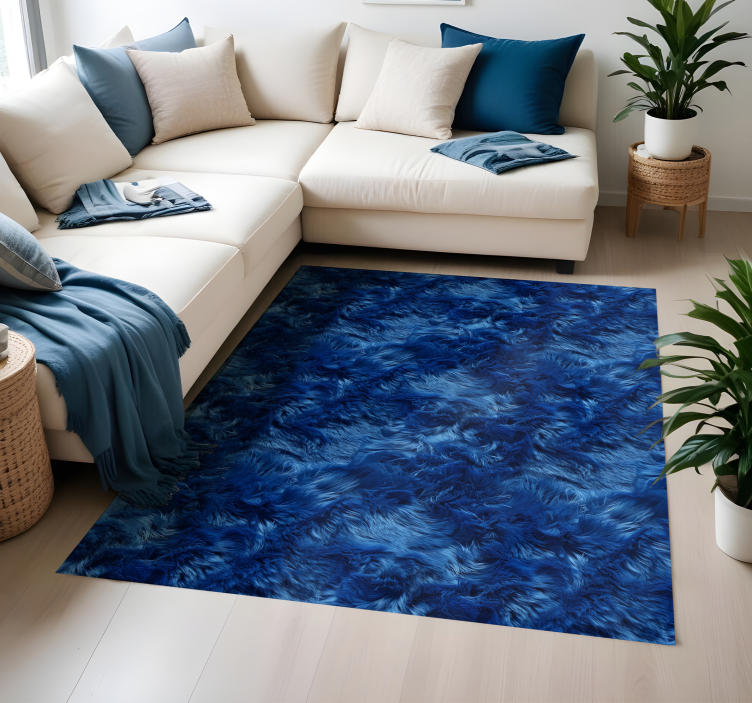 Wool shades  blue vinyl carpet - TenStickers