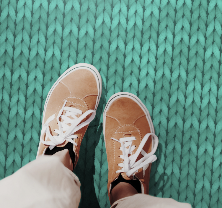 Interwoven Teal Surface texture vinyl carpet - TenStickers