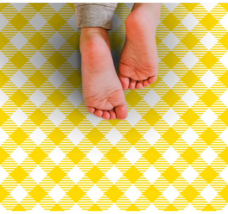 Yellow Diamond Pattern striped vinyl carpet - TenStickers