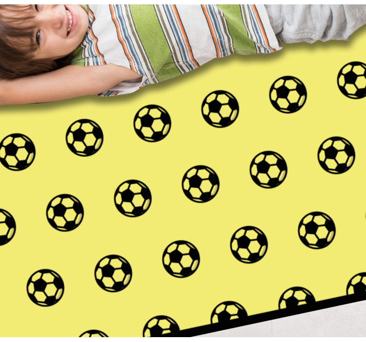 Yellow Soccer Pattern game vinyl carpet - TenStickers