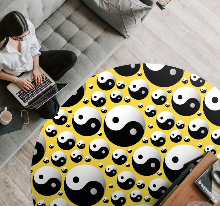 Yin Yang Harmony game vinyl carpet - TenStickers