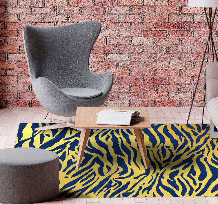 Zebra Stripe Concept animal print vinyl carpet - TenStickers