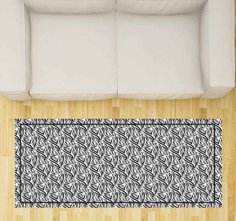 Zebra Twists animal print vinyl carpet - TenStickers