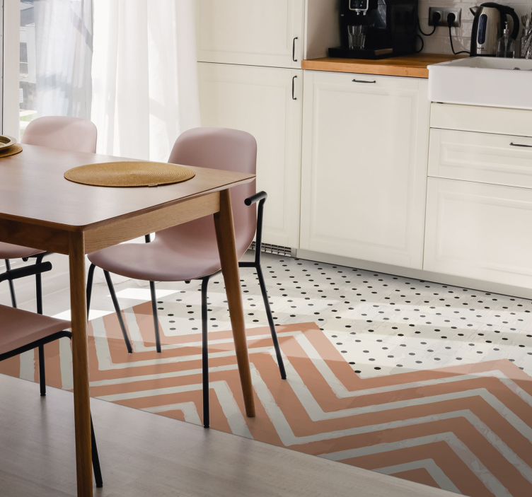 Zigzag dottet pattern geometric vinyl carpet - TenStickers
