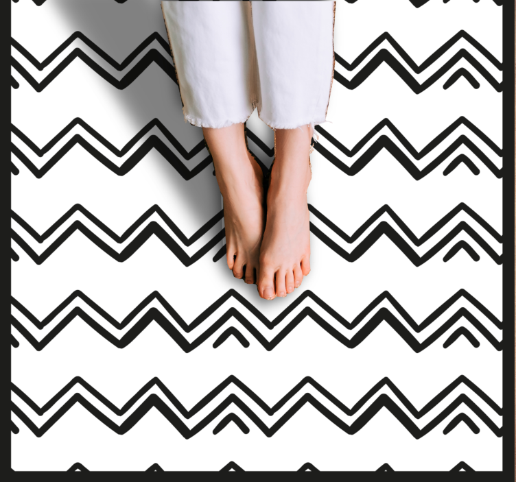Zigzag Style geometric vinyl carpet - TenStickers