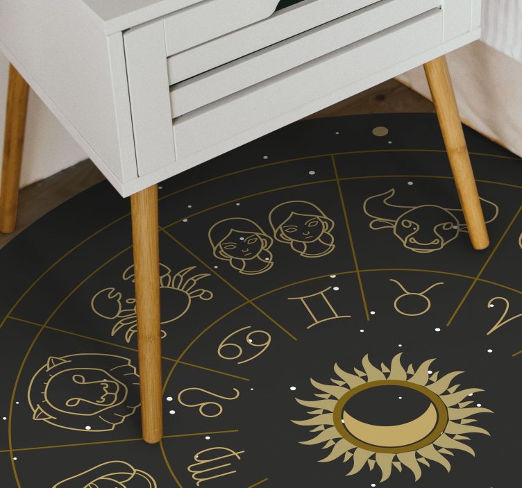 Zodiac Circle alphabet vinyl carpet - TenStickers