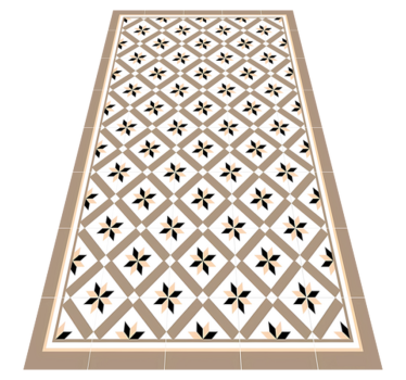 Hydraulic Brown kitchen vinyl carpet - TenStickers