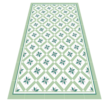 Hydraulic Green kitchen vinyl carpet - TenStickers