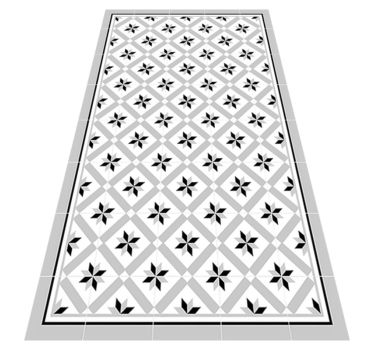 Hydraulic Grey kitchen vinyl carpet - TenStickers