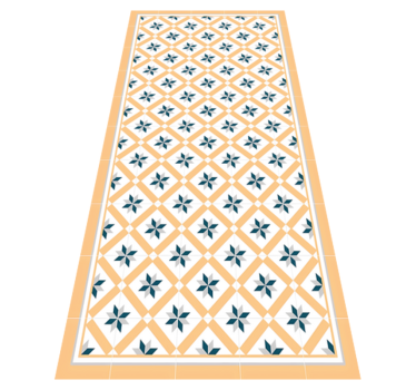 Hydraulic Yellow kitchen vinyl carpet - TenStickers