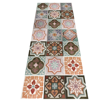 Piastrelline Siciliane kitchen vinyl carpet - TenStickers