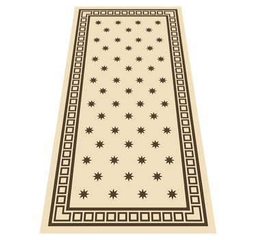 Vintage beige motif kitchen vinyl carpet - TenStickers