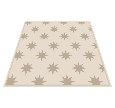 Starry beigemotif kitchen vinyl carpet - TenStickers