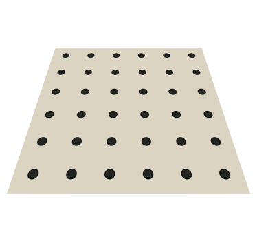 Beige poka dot pattern kitchen vinyl carpet - TenStickers