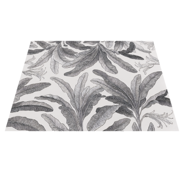 Graceful grey palms kitchen vinyl carpet - TenStickers