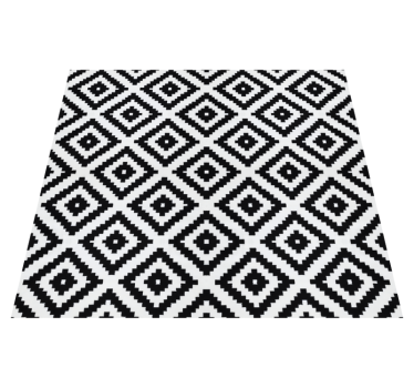 Kitchen vinyl carpet black modern squares - TenStickers