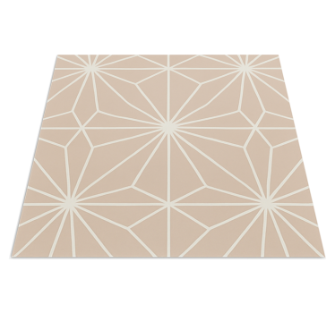 Kitchen vinyl carpet with beige stars pattern - TenStickers