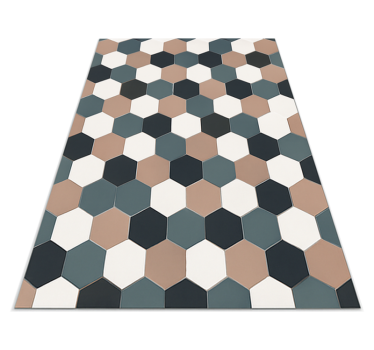 Kitchen vinyl carpet in modern hexagonal design - TenStickers