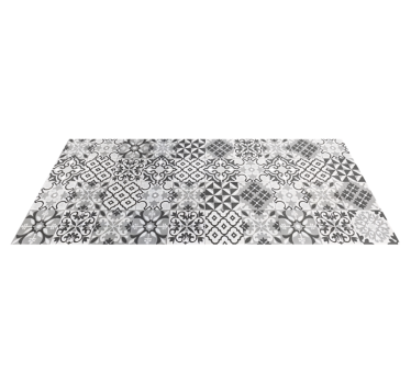 Kitchen vinyl carpet monochrome cement patchwork - TenStickers