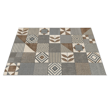 Kitchen vinyl carpet abstract geometric design - TenStickers