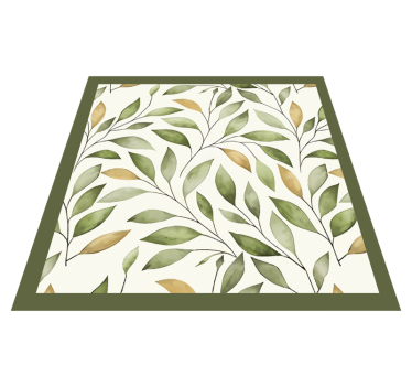 Watercolor leafy trail kitchen vinyl carpet - TenStickers