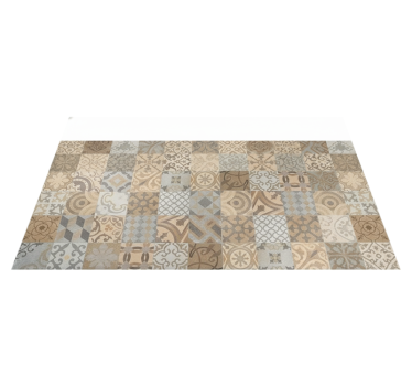 Earthy rustic collage kitchen vinyl carpet - TenStickers