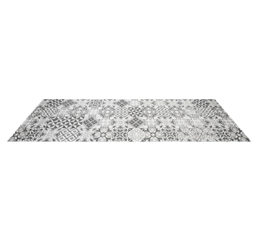 Kitchen vinyl carpet intricate greyscale mosaic - TenStickers
