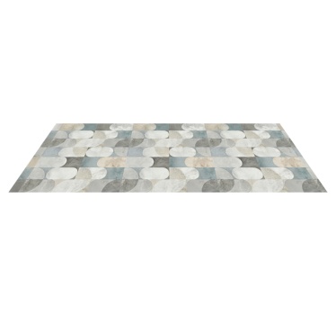 Kitchen vinyl carpet modern pill mosaic design - TenStickers