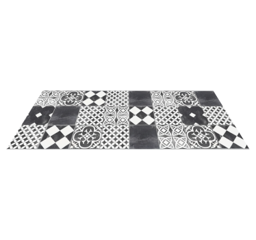 Bold contrast kaleidoscope kitchen vinyl carpet - TenStickers