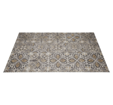 Ornate charcoal arabesque kitchen vinyl carpet - TenStickers