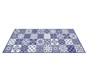 Kitchen vinyl carpet cobalt porcelain mosaic - TenStickers