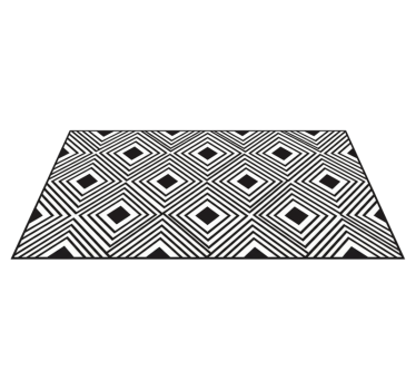 Kitchen vinyl carpet in bold diamond lattice design - TenStickers