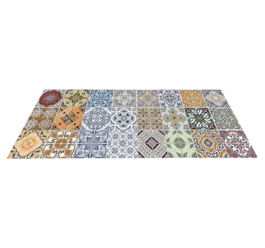 Kitchen vinyl carpet eclectic mediterranean mosaic - TenStickers