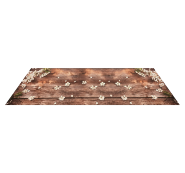 Kitchen vinyl carpet floral wood design - TenStickers