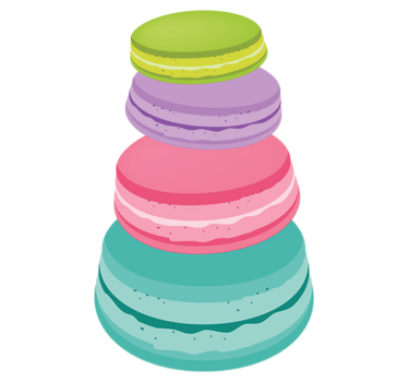Kitchen vinyl carpet in colorful macarons - TenStickers