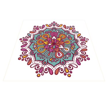Kitchen vinyl carpet colorful tiled mandala - TenStickers