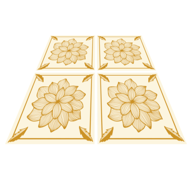 Kitchen vinyl carpet floral bandana paisley tile - TenStickers