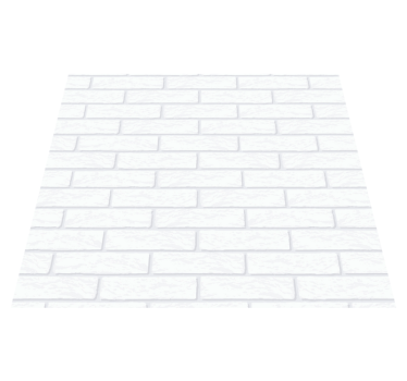 Kitchen vinyl carpet white brick design - TenStickers