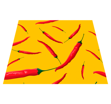 Kitchen vinyl carpet red and yellow peppers - TenStickers