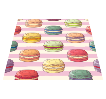 Kitchen vinyl carpet retro macaroons design - TenStickers