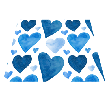 Blue sweet hearts kitchen vinyl carpet - TenStickers